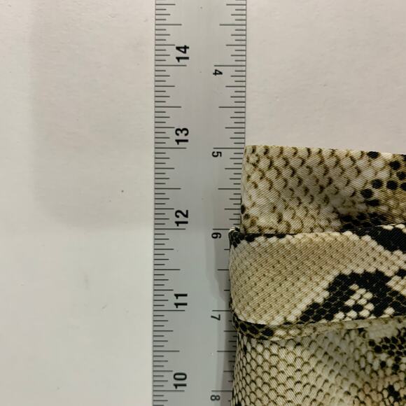 Zara M Womens Reptile Print Flare Skater Skort Side Tie Snake Python - Picture 8 of 11